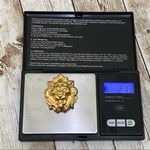 Head Vintage Gold tone Lion  Brooch Photo 7