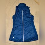 Lululemon  What The Fluff Reversible Down‎ Vest. Royal Blue/Cream. Size 4 Photo 8
