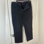 Gloria Vanderbilt  Chic Classic Black Wash Full Length Denim StraightLeg Jeans 14 Photo 3