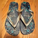 Havaianas  Slim Blue Paisley Flip Flops Photo 2