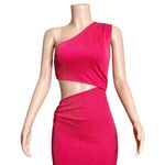 Michael Costello x REVOLVE Decker One Shoulder Cut-Out Jersey Gown, Red, Small Photo 10