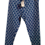 Matilda Jane  Women Blue Geometric Pattern Leggings Size L Photo 0