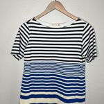 Uniqlo  X Marni Womens Blue Black Striped Midi T-Shirt Border Dress Medium Photo 3