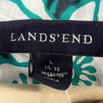 Lands End Tunic Dress Womens L Green Floral Split Kawaii Beach Swim Cover Up Size L Photo 9