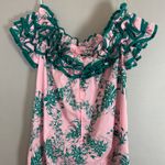 Vintage NWT Hawaiian Dress‎ Deadstock Off The Shoulder Lauren Michele Lrg Ruffle Pink Size L Photo 5