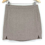 J.Crew  Preppy Career Shirttail Wool Blend Mini Skirt In Stone Size 2 Photo 0