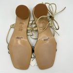 ZARA  gold gladiator strap sandals women’s Size 37/ 6.5 Photo 5