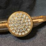 Anne Klein Gold tone Minimalist Bracelet with rhinstine Charm Photo 1