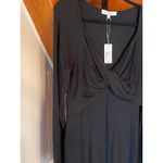 Favorite Daughter The Rosie Twist Midi Dress in Black NWT sz L Size L Photo 8