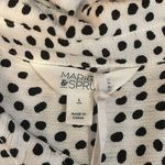 Market & Spruce  Black and White Dot button down blouse shirt top large NWT Photo 5