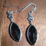 Simulated Purple and White Diamond Sterling Silver Dangle Earrings Photo 4