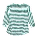 Chico's Zenergy  Striped Sand Sun & Fun Graphic Tee Top Size 0 (4/6) Small Photo 3