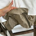 ZARA  cropped zipper hoodie gold & white / Size XS Photo 7