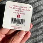 Dearfoams Fairisle Striped Scarf with Hearts, Sequins, Fray, Pink, Green Photo 5