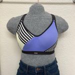 Victoria's Secret VSX Sport Racerback Bra Green Purple Black Stripe Colorblock Lightly Lined 34C Photo 0