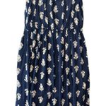 Lascana Navy Blue Patterned Spaghetti Strap Maxi Women's Size 8 New Photo 6