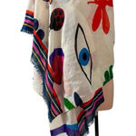 Tory Burch lucky charm motif printed wrap scarf Photo 0