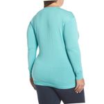 Vince Camuto NWT  Tie Front Sweater In Bright Aqua Photo 2