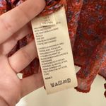 Free People | Red Orange Lola Bell Sleeve Floral Crochet Trim Tassel Kimono, S Photo 8