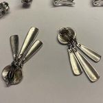 Lot Of 3 Silver Tone Costume Earrings Screw On Clip Photo 11