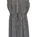 Karl Lagerfeld  Paris Black and White Patterned Sleeveless Shirtdress Size 12 Photo 0