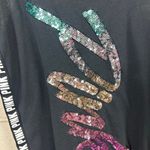 PINK - Victoria's Secret  Bling Ombre Rainbow Logo Racerback Tank Top size S Photo 3