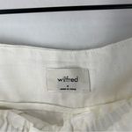 Aritzia Wilfred White Linen Belted Tie Waist Pull On Paperbag Shorts Photo 6