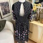 Anthropologie Dasha Smocked Midi Dress Neck Tie Size XL Photo 6