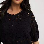 Torrid  Plus Size Black Crochet Shrug Sweater Knit Cardigan Size 4X Photo 0