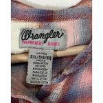 Wrangler  Wrancher Flannel Button Down Women’s 3X Burgundy Pastel Plaid Western Photo 2