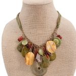 Cha Cha Boho Hippie Festive Mix Stone and Metal  Charms Coachella Necklace Photo 1