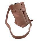 Tesoro Pink Suede Leather Bucket‎ Bag Crossbody Shoulder Strap Photo 4