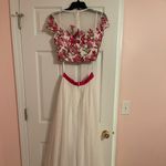 Two Piece Floral Prom Dress Pink Size 2 Photo 2