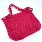 The Sak Women's Beaded Wrapped Handle knit Crochet Hobo Shoulder Bag Pink Small Photo 1