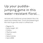 Madewell Ruffle-Neck Anorak Raincoat in French Floral Photo 2