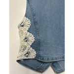 Ramy Brook  Ellis Lace Panel Denim Vest Blue Cotton Size 4 NWT Boho Waistcoat Photo 12