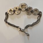 Chico's Chico’s Multicolored Speckled Stones Metal Necklace Three Chains Lobster Clasp Photo 4