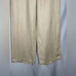 Coldwater Creek Women’s Wide Leg Trousers Linen Pants Khaki Natural Fit Sz L NWT Photo 3