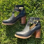 Seychelles Black Cutout Buckle Strap Ankle Boots Photo 1