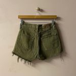 Levi's Vintage Levi’s 501 Olive Green Distressed Denim Cutoff Shorts Size 28 (26”) GUC Photo 9