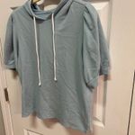 LOFT‎ Outlet Women's Blue Puff Sleeve Hoodie Top Pullover Sweatshirt M Size M Photo 3