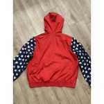 Disney  Mickey Mouse Red White Blue Jacket Windbreaker Full Zip‎ Hooded Sz Medium Photo 5