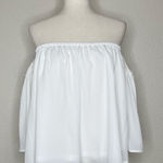 San Joy White Off Shoulder Top Photo 0