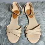 J.Crew  Marina Mini-Wedge Cross Straps Espadrilles Cream Sandals Size 5 1/2 Photo 2