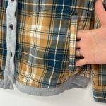 Marmot  Reagan Plaid Hooded Flannel Women’s Size XS in Yellow, Blue, White & Gray Photo 4