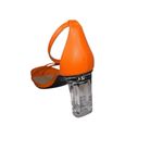 Bar III Womens Orange BLAKKEP Med. Wide Sandal Dress Clear Block Heels Sz US 6.5 Photo 1