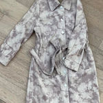 Alice Blue  Brown Tie-Dye Trench Coat Photo 0
