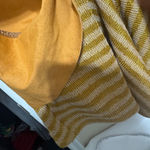 Odeliah Denim Orange Maxi Skirt Ruffle metallic hem long sz XL Western Cowgirl Photo 4