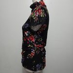 New Directions Black Multicolor Floral Lace Mockneck Top MP Whimsigoth Size undefined Photo 2