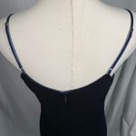 Ali & Jay Velvet Wrap Dress Navy Blue Sleeveless Midi Belted Spaghetti Strap M Size M Photo 4